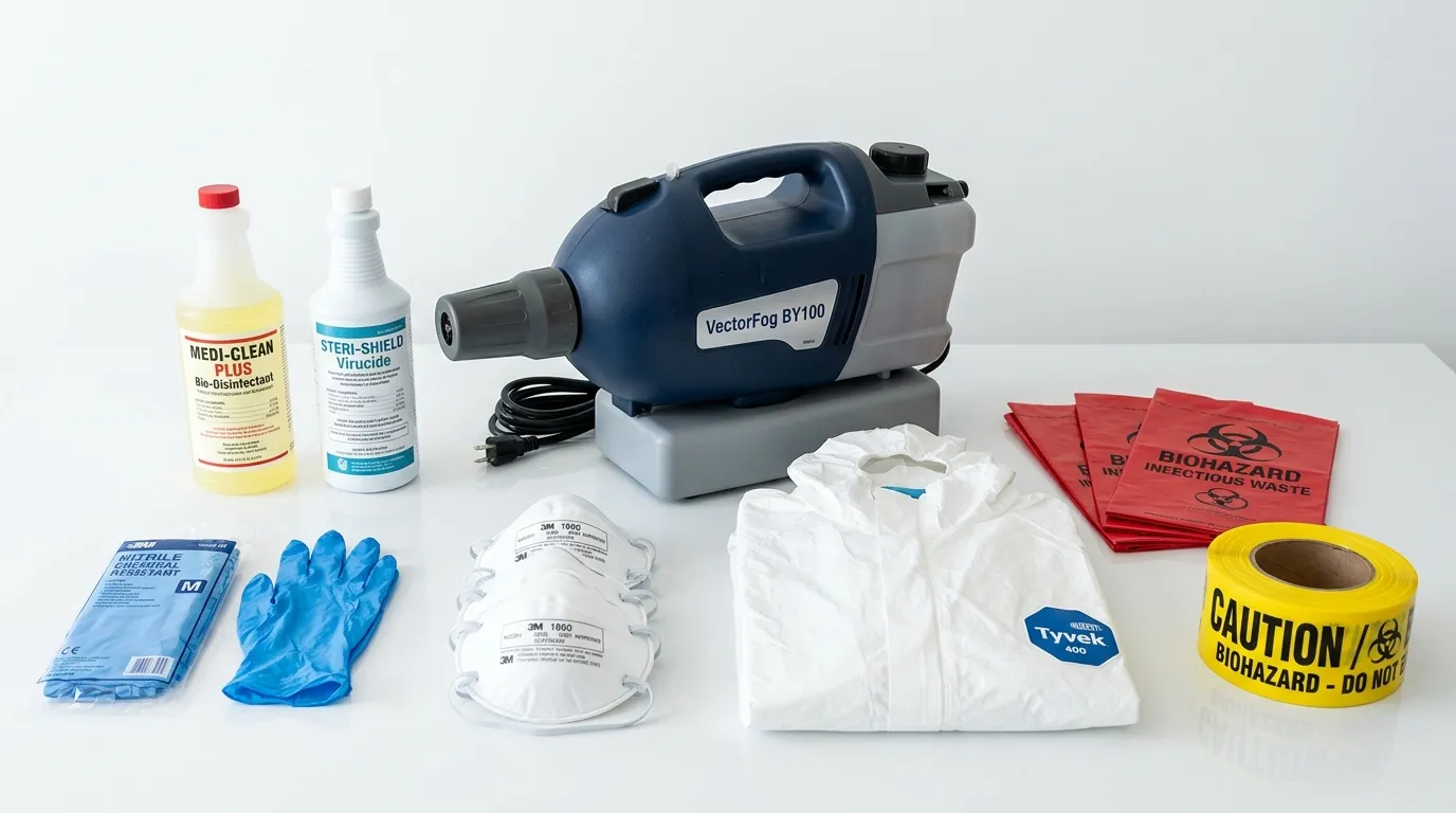 Professional biohazard remediation crew working in Lewisburg